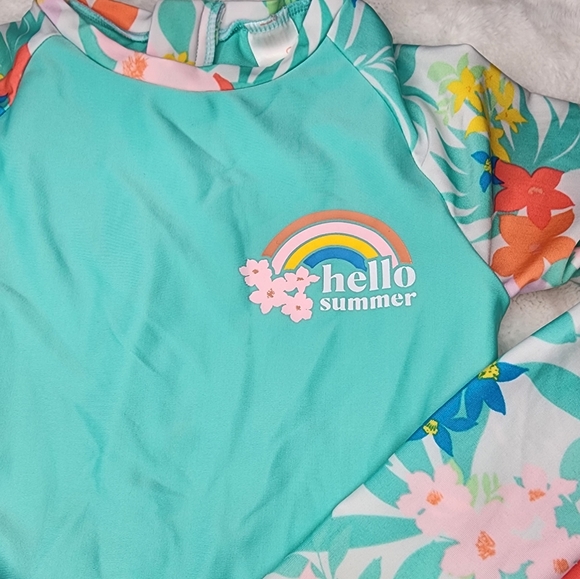 Cat & Jack Girls One-Piece Swimsuit--size L 10/12 - Picture 4 of 9